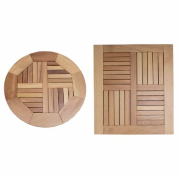 Plateau de Table extérieur en bois pour terrasse CHR - Dimensions : D50, D60, 50x60 et 60x70cm - Réf : ROKO