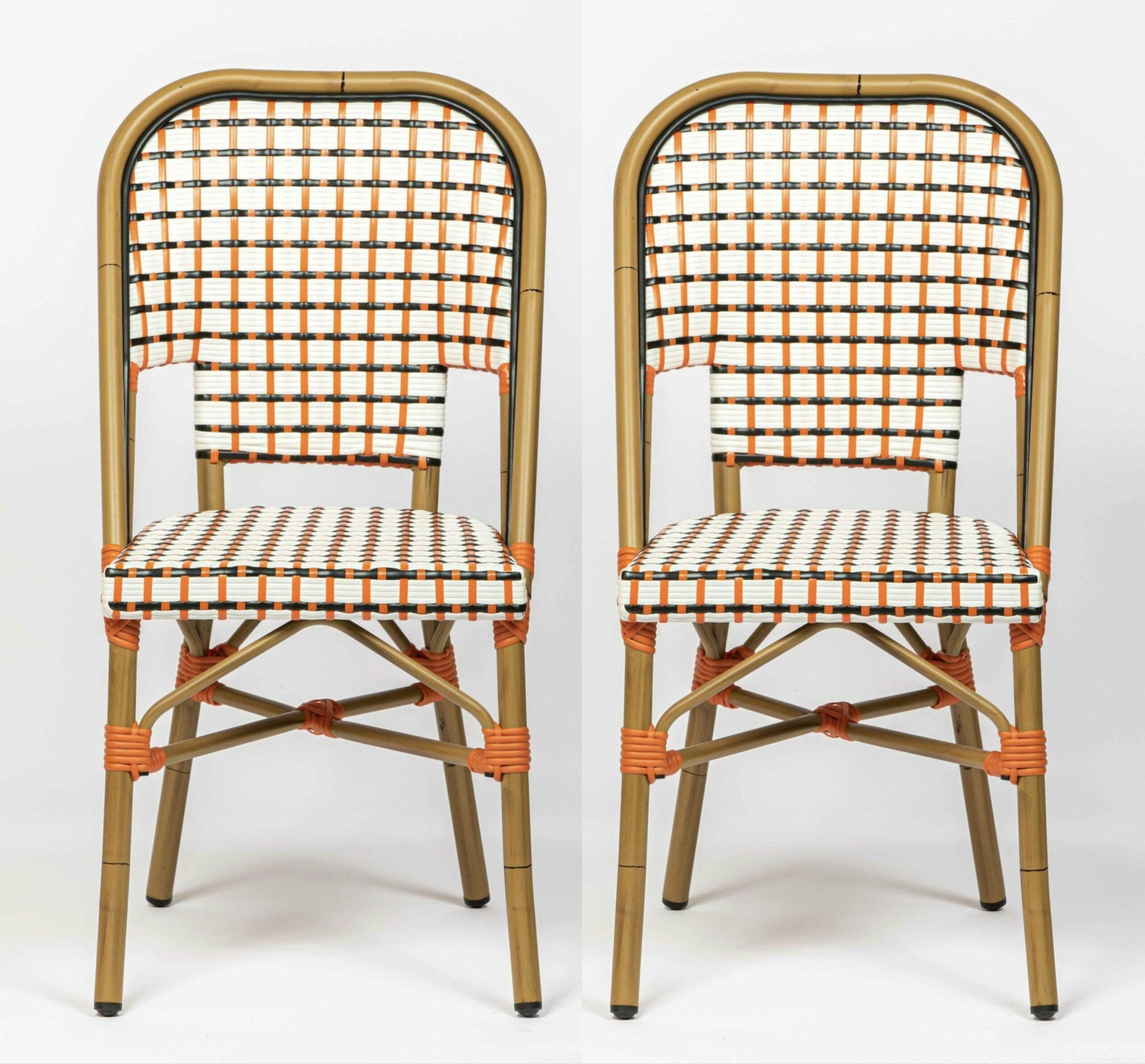 Lot de 2 chaises bistrot rotin AMSTERDAM