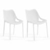 Lot de 2 Chaises restaurant terrasse blanc Qualité CHR