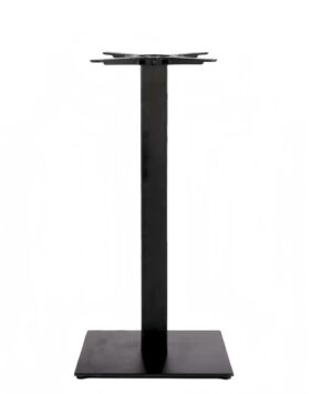 Pied de table mange-debout central 108 cm – Base carrée 45x45 cm – Plateau max 80x80 – Fonte acier noir – Restaurant intérieur CHR  - Cuba  Bar