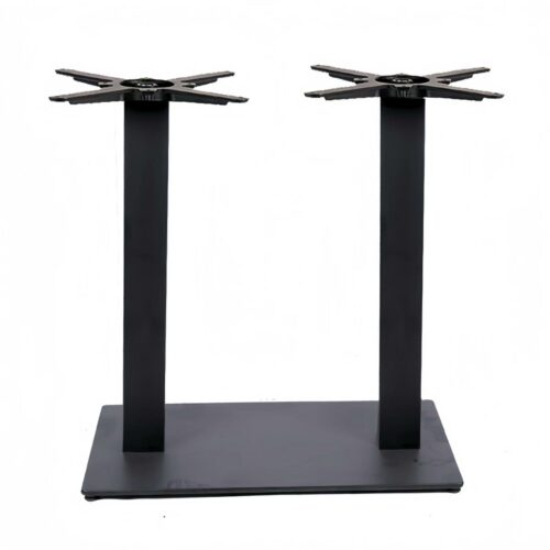 Piètement de table noir en fonte d'acier pour plateau rectangulaire de 4 personnes - Réf: DOBLO