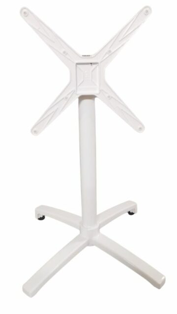 piètement de table extérieur CHR aluminium pivotant blanc ORBITA 72