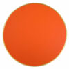 Plateau de table bistrot CHR AMSTERDAM rond 60 cm stratifié orange avec cerclage aluminium laiton