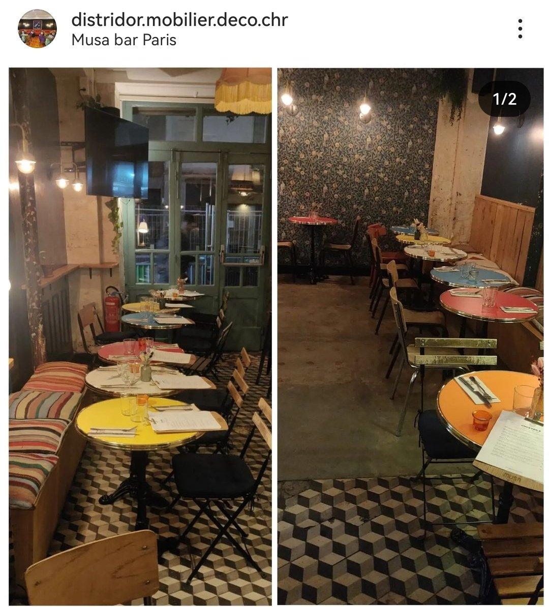 Plateau de table bistrot jaune cerclé laiton D60CM, D70cm, D80CM - Réf: SUNNY-PLR-BIST-607080 – Image 6