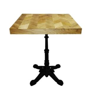 table bistrot bois 60x60 ou 60x70 chene chevron restaurant chr