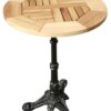 Table bistrot extérieure avec plateau bois iroko 50 et 60cm