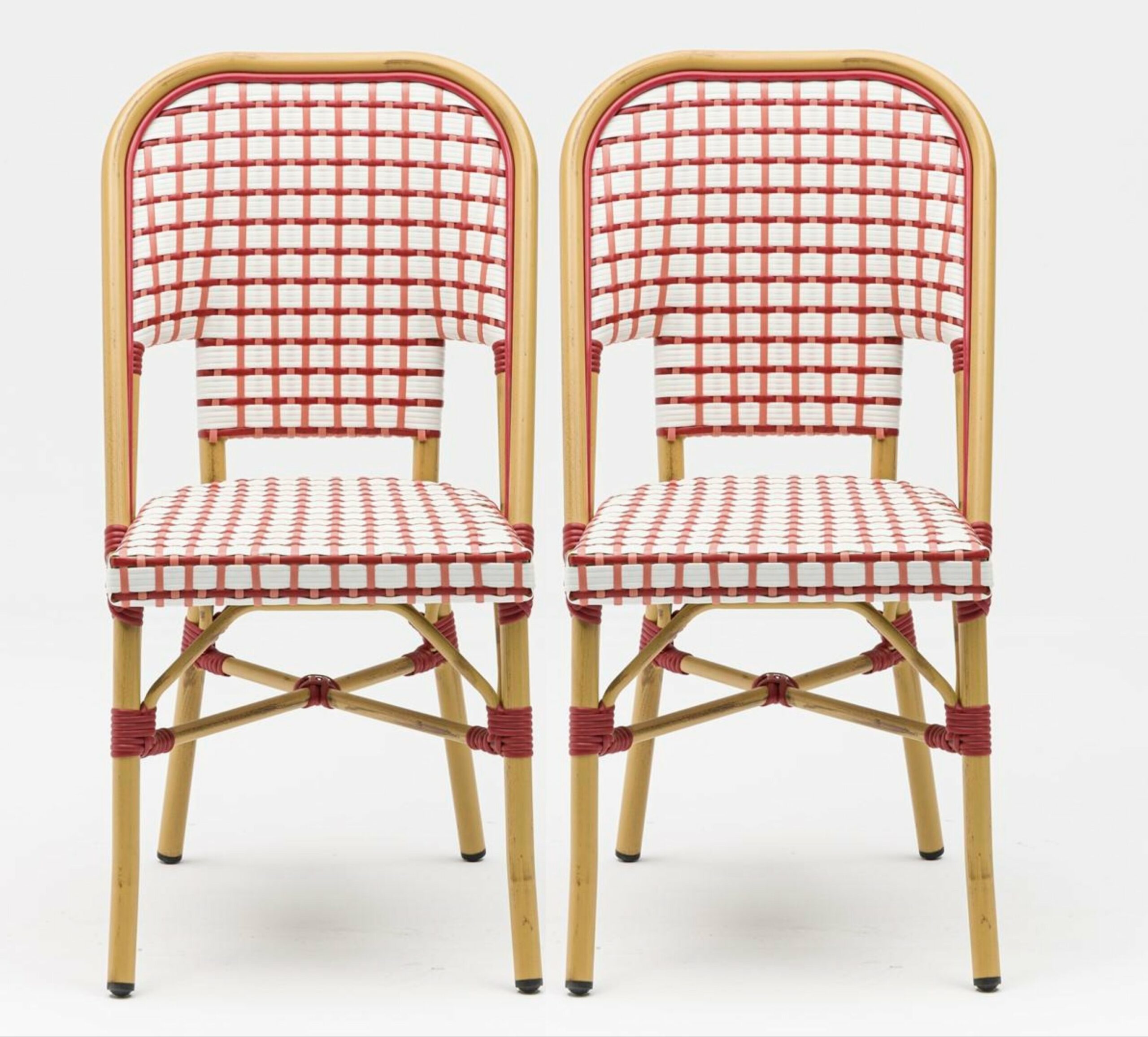 Lot de 2 chaises de terrasse en rotin PINK LADY