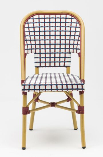 Chaise bistrot terrasse restaurant bleu blanc rouge France CHR
