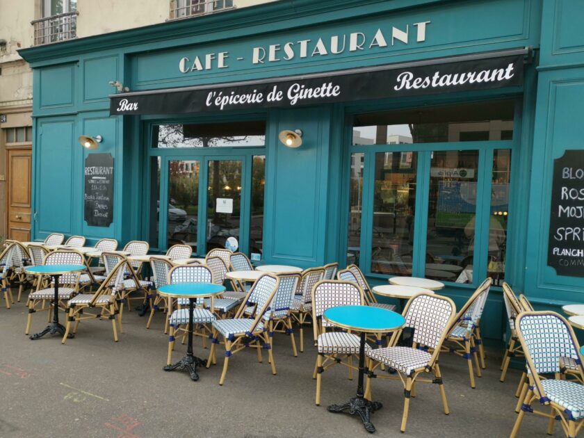 Chaise bistrot rotin noir et beige - CONGO – Image 6