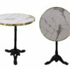 Table bistrot ronde pliable 60cm blanc marbré