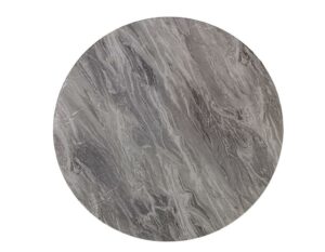 Plateau de table rond marbré gris et blanc Venise 120cm Distrid&rsquo;Or