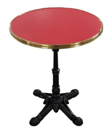 Table bistrot ronde extérieur rouge 60cm pour restaurant et bars - Réf: LOVE-TBL-EXT-R60-P4
