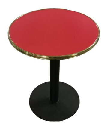 Table bistrot ronde intérieur rouge 60cm pour restaurant et bars - Réf: LOVE-TBL-INT-RONDA60