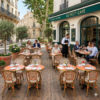 ensemble terrasse bistrot table 2 chaises restaurant CHR