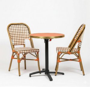 ensemble terrasse bistrot table 2 chaises restaurant CHR