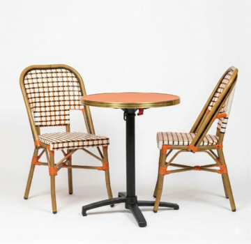 ensemble terrasse bistrot table 2 chaises restaurant CHR