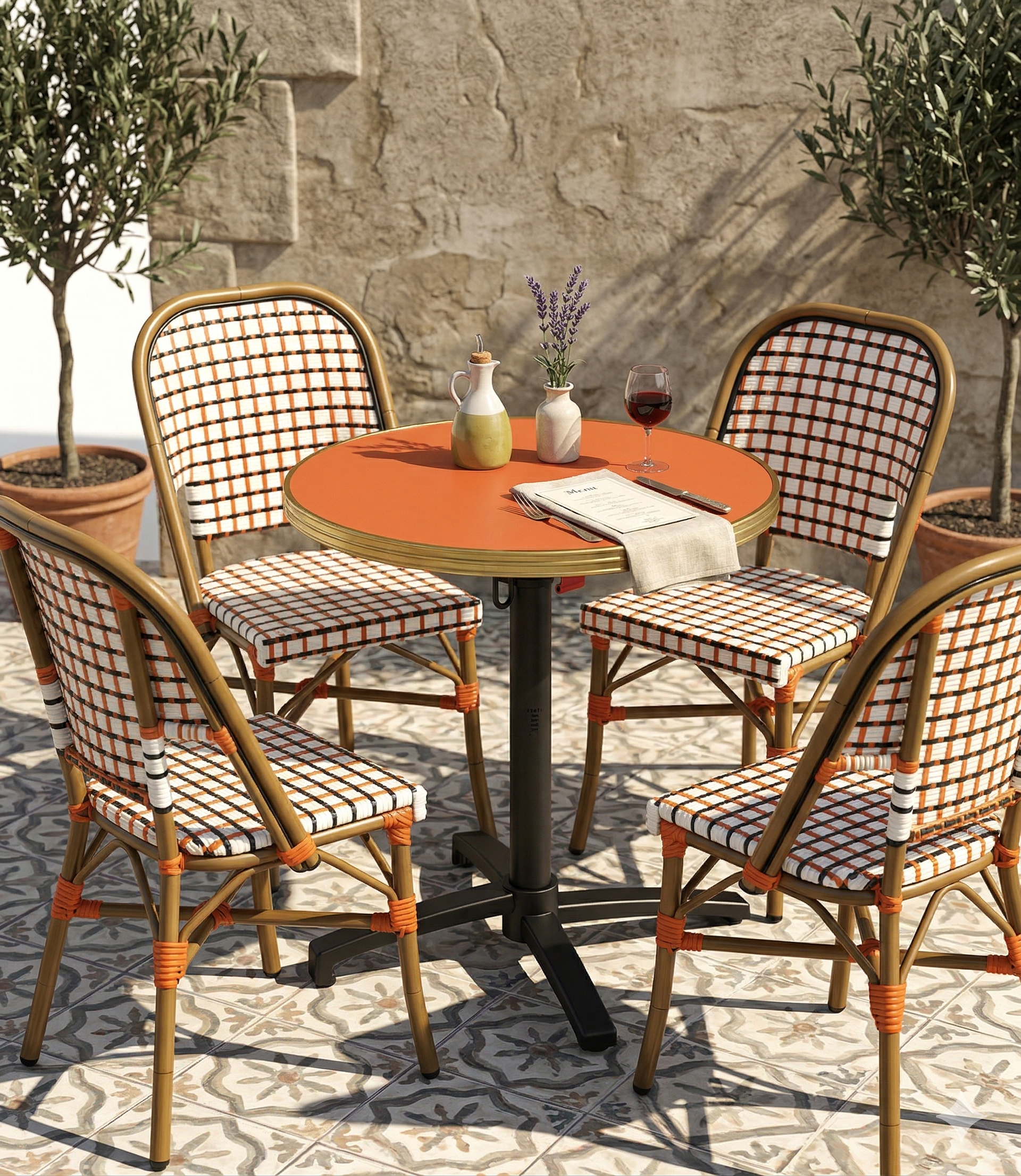 ensemble terrasse bistrot table 4 chaises restaurant CHR