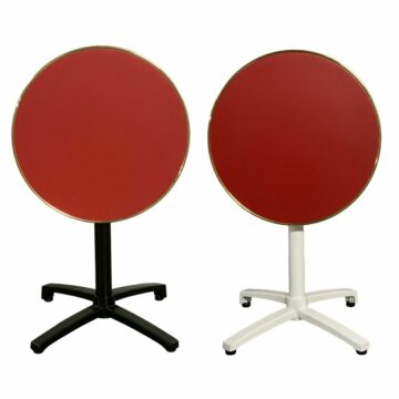 Table bistrot extérieure en aluminium et HPL rouge 60cm - Élégance et robustesse pour vos espaces extérieurs / LOVE-TBLPA-R60