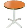 Table bistrot extérieur pliable et encastrable avec plateau bistrot orange D60CM / Amsterdam-TBLPA-R60