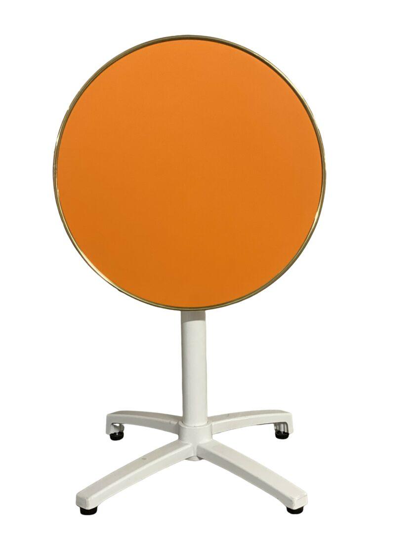 Table bistrot extérieur pliable et encastrable avec plateau bistrot orange D60CM / Amsterdam-TBLPA-R60 – Image 3