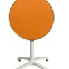 Table bistrot extérieur pliable et encastrable avec plateau bistrot orange D60CM / Amsterdam-TBLPA-R60