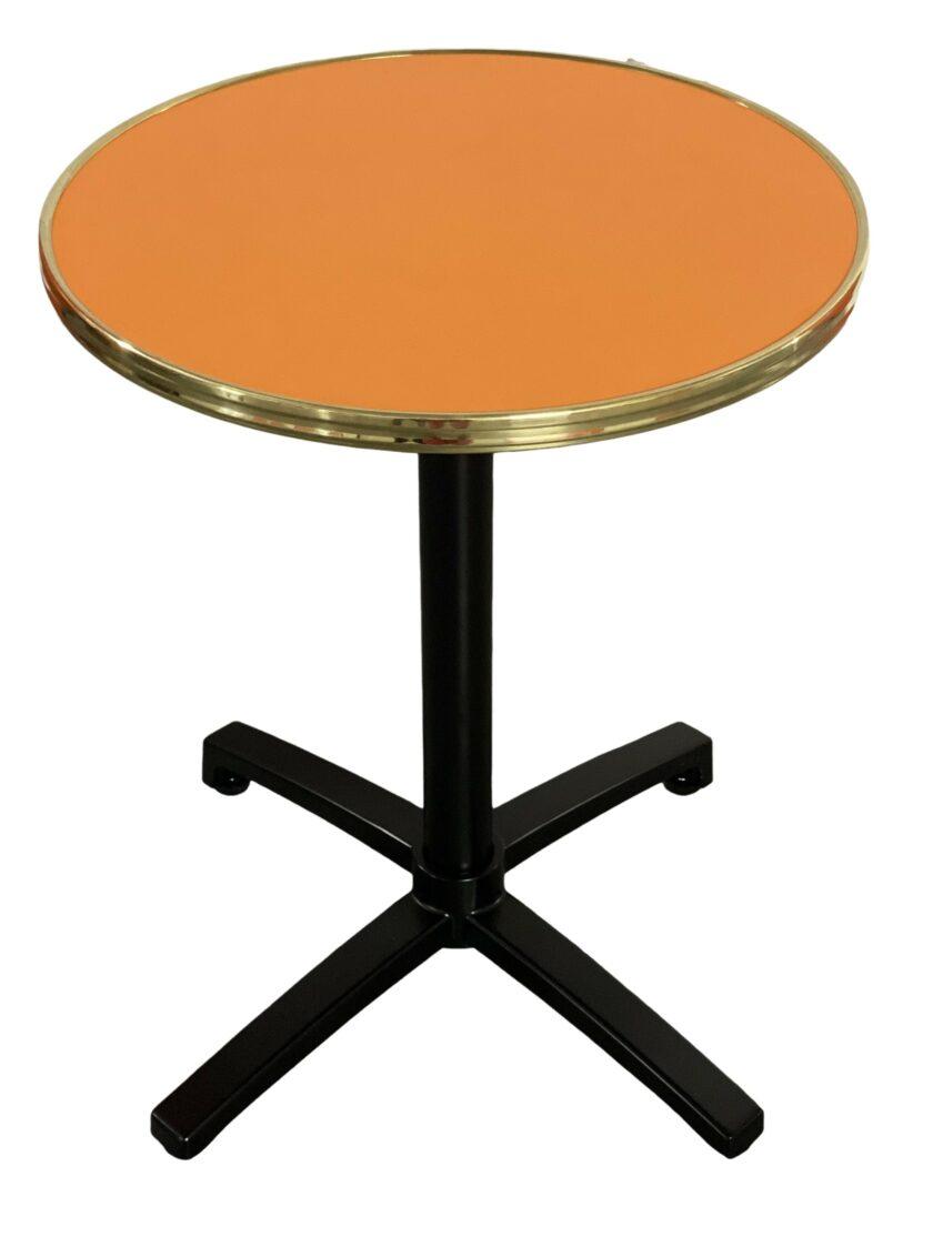 Table bistrot extérieur pliable et encastrable avec plateau bistrot orange D60CM / Amsterdam-TBLPA-R60 – Image 4