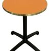 Table bistrot extérieur pliable et encastrable avec plateau bistrot orange D60CM / Amsterdam-TBLPA-R60