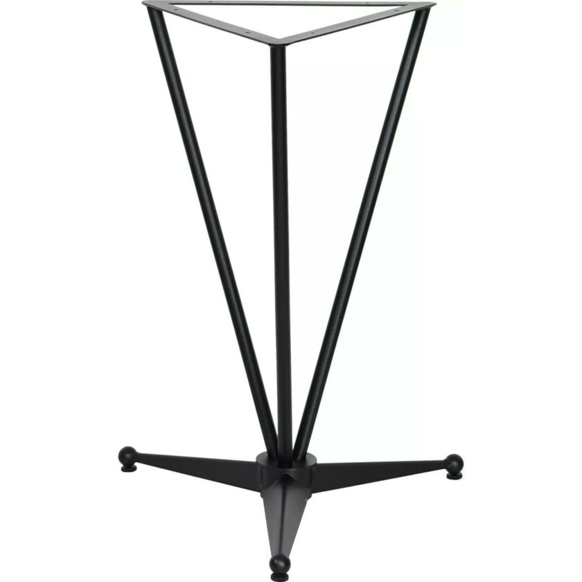 Piètement de table bistrot rétro en aluminium noir pour extérieur - Professionnel CHR - Réf : EIFFEL-3