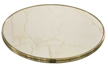 Plateau bistrot beige marbré Amore D60, D70cm