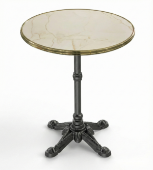 table bistrot extérieur marbre beige 70 cm terrasse restaurant