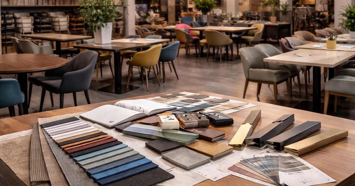 mobilier CHR sur commande : choix des finitions et échantillons