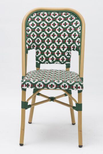 Chaise bistrot terrasse restaurant vert blanc rouge CHR
