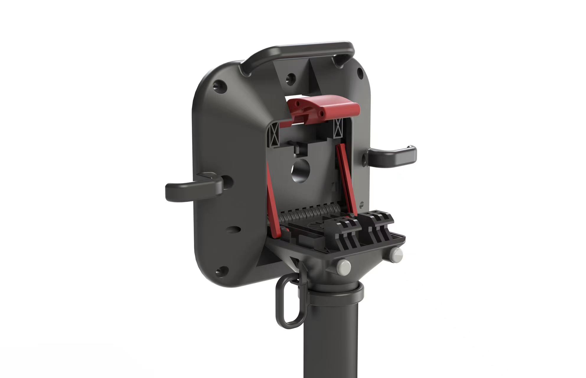 Piètement bar extérieur CHR NEXA-FLIP H108 tête pliante avec crochet pour sac et écrou passe câble sécurité