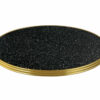 plateau Terrazzo noir stratifié finition brillante Ø50 Ø60 cm