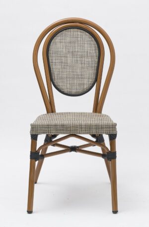 chaise bistrot terrasse restaurant textilene marron gris CHR