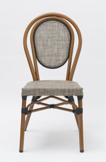 chaise bistrot terrasse restaurant textilene marron gris CHR