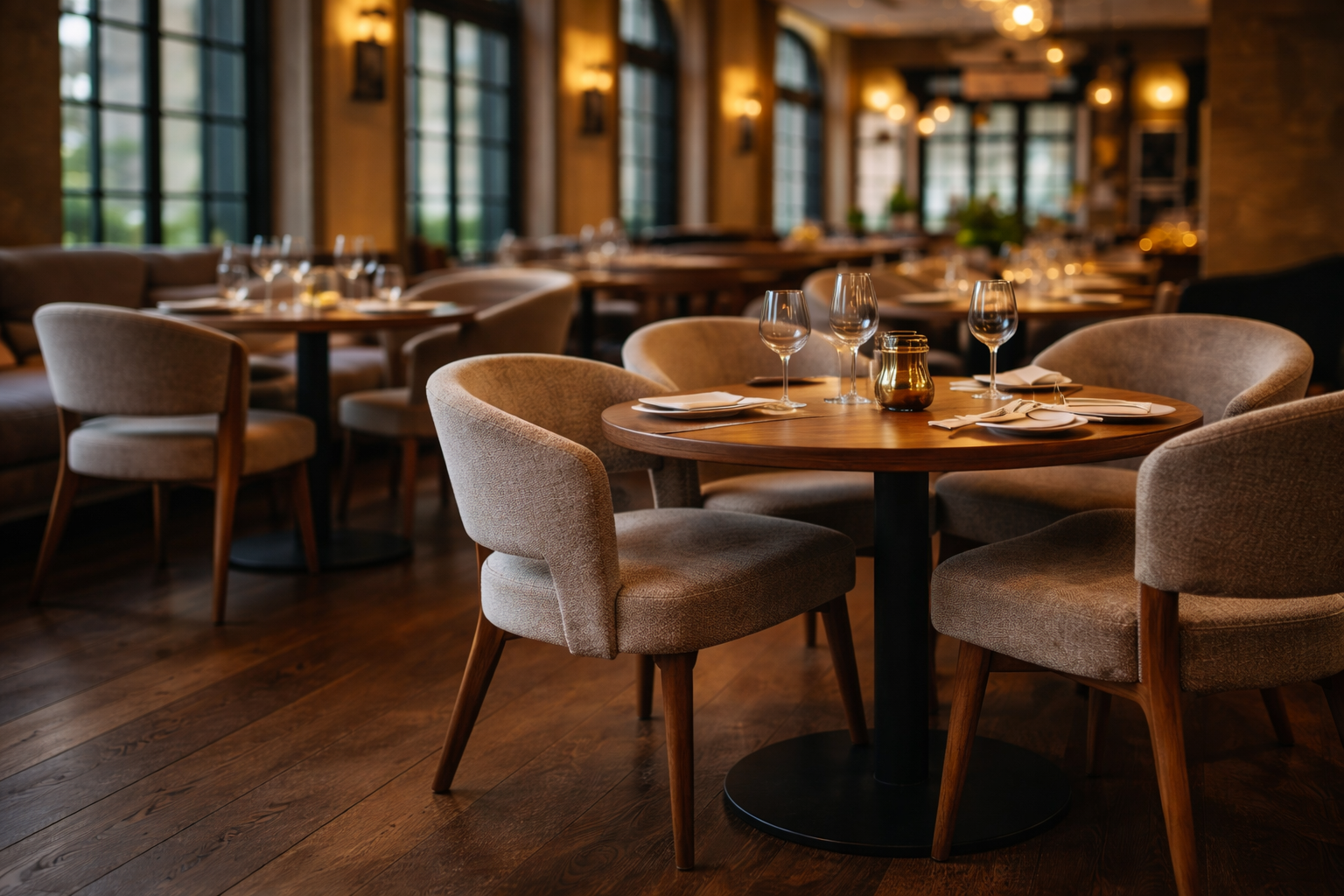 Chaise de restaurant CHR : confort, durabilité et ambiance intérieure professionnelle