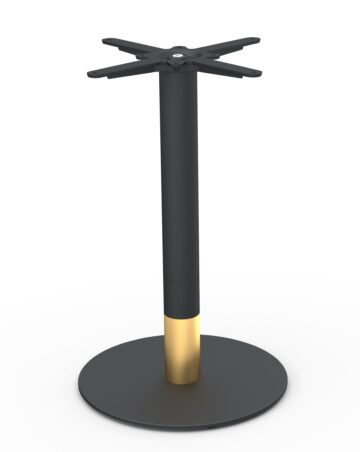 pied de table intérieur CHR en fonte noir et doré