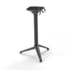 Pied de table pliant en aluminium gris empilable pour plateau 70x70 cm