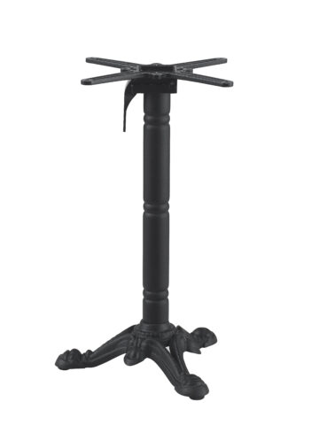 Piètement de table extérieur bistrot ROMA noir avec tête rabattable