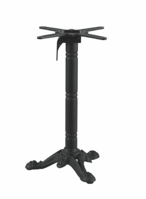 Piètement de table extérieur bistrot ROMA noir avec tête rabattable