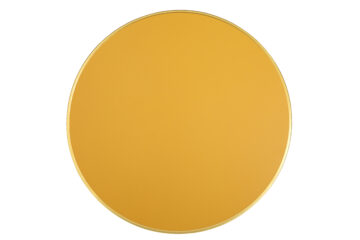 Plateau bistrot Barcelona rond 60 cm stratifié jaune