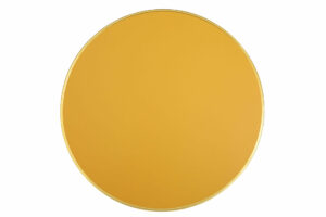 Plateau bistrot Barcelona rond 60 cm stratifié jaune