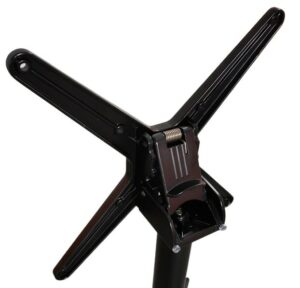 croix pivotante table restaurant FLIP aluminium noir compatible M10 pour piètement rabattable CHR