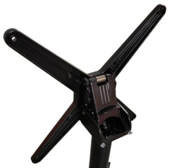 croix pivotante table restaurant FLIP aluminium noir compatible M10 pour piètement rabattable CHR