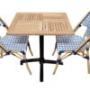 ensemble terrasse professionnel table bois iroko chaises bistrot