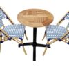 ensemble terrasse professionnel table bois iroko chaises bistrot