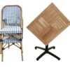 ensemble terrasse professionnel table bois iroko chaises bistrot