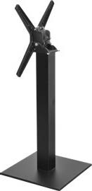 Piètement de table intérieur CUBA noir sablé base carrée 40x40 cm avec tête pivotante aluminium pour restaurant CHR