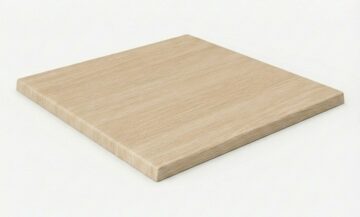 plateau de table extérieur chêne clair 70x70 cm professionnel